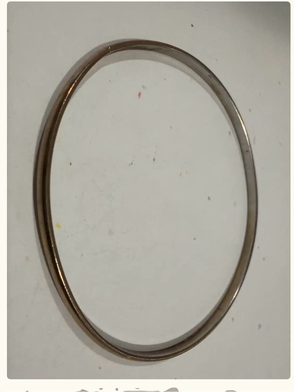 Simple Metallic Bangle Bracelet - Silver Tone